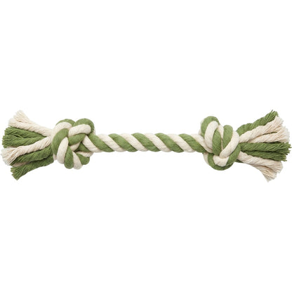 Aerovy Cotton Rope Dog Tug Toy Green 2 Knot